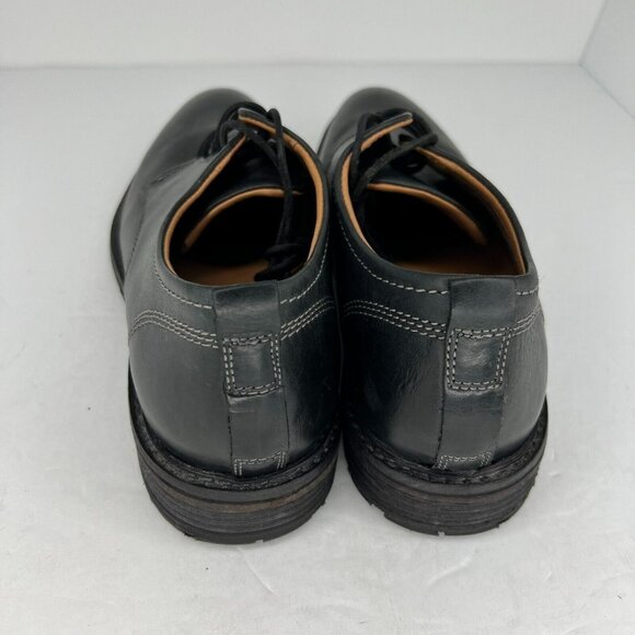 Lucky Brand Mens 115-20304 Black Hogan Leather LaceUp Size 10.5M Dress Shoes